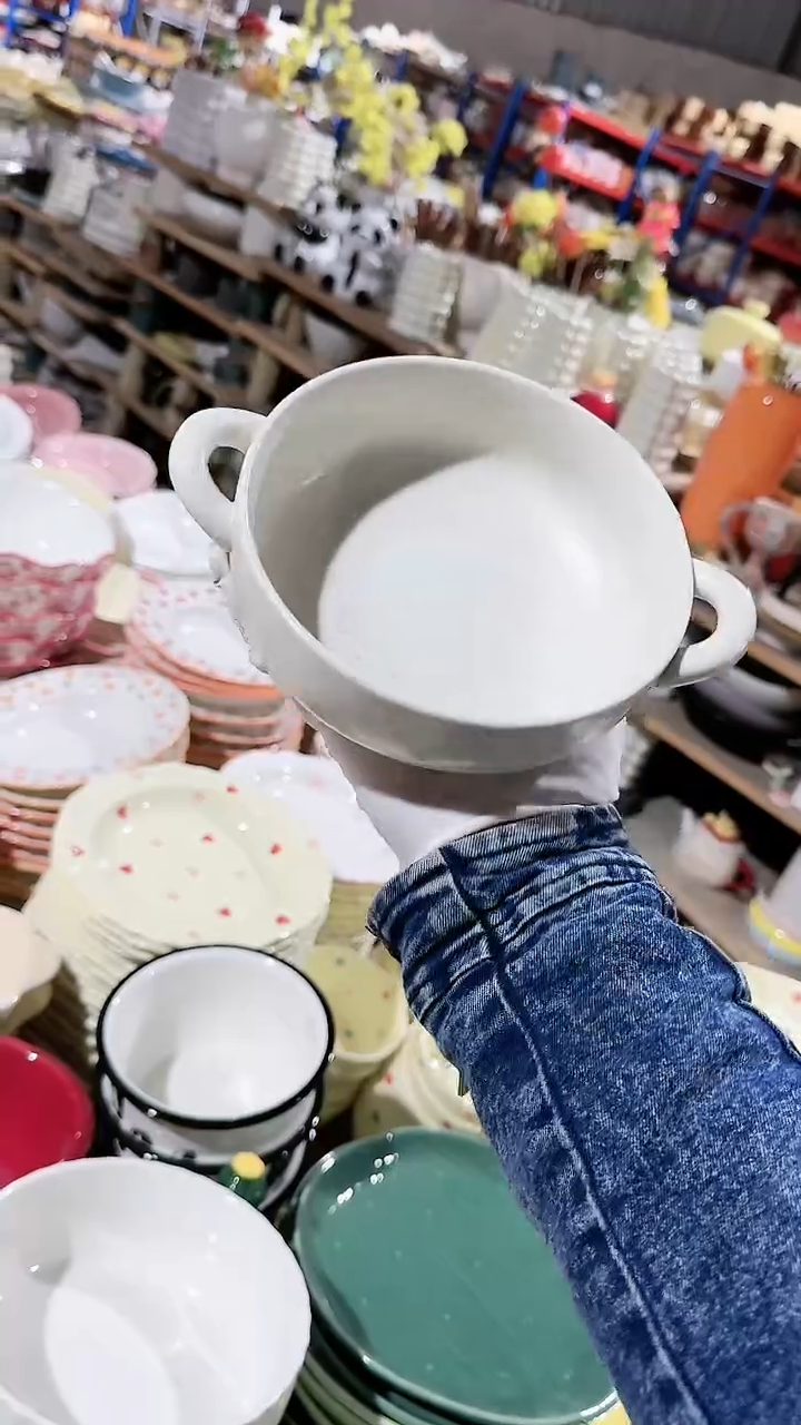 瓷片胖胖双耳微瑕 凑满20元包邮