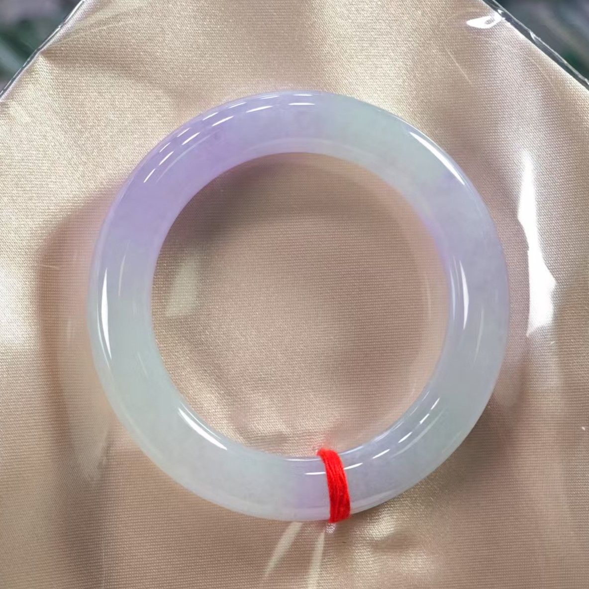 天然缅甸A货翡翠 冰春彩圆条