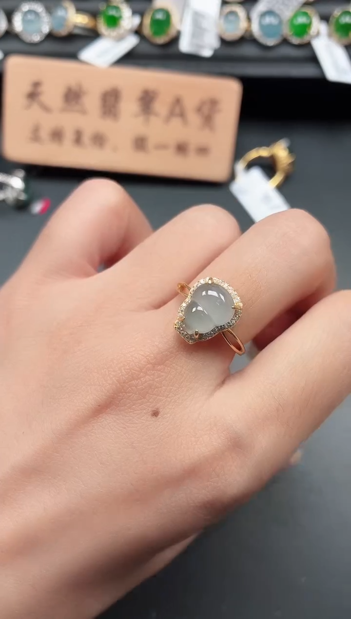 银S925镶嵌戒指翡翠11111