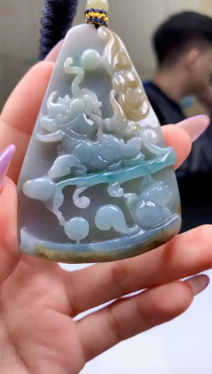 【闪购商品】定制翡翠未镶嵌4917ty-毛货挂件114