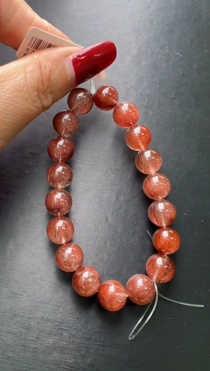 【闪购商品】水晶手串未镶嵌红发晶手串11m+ X38084