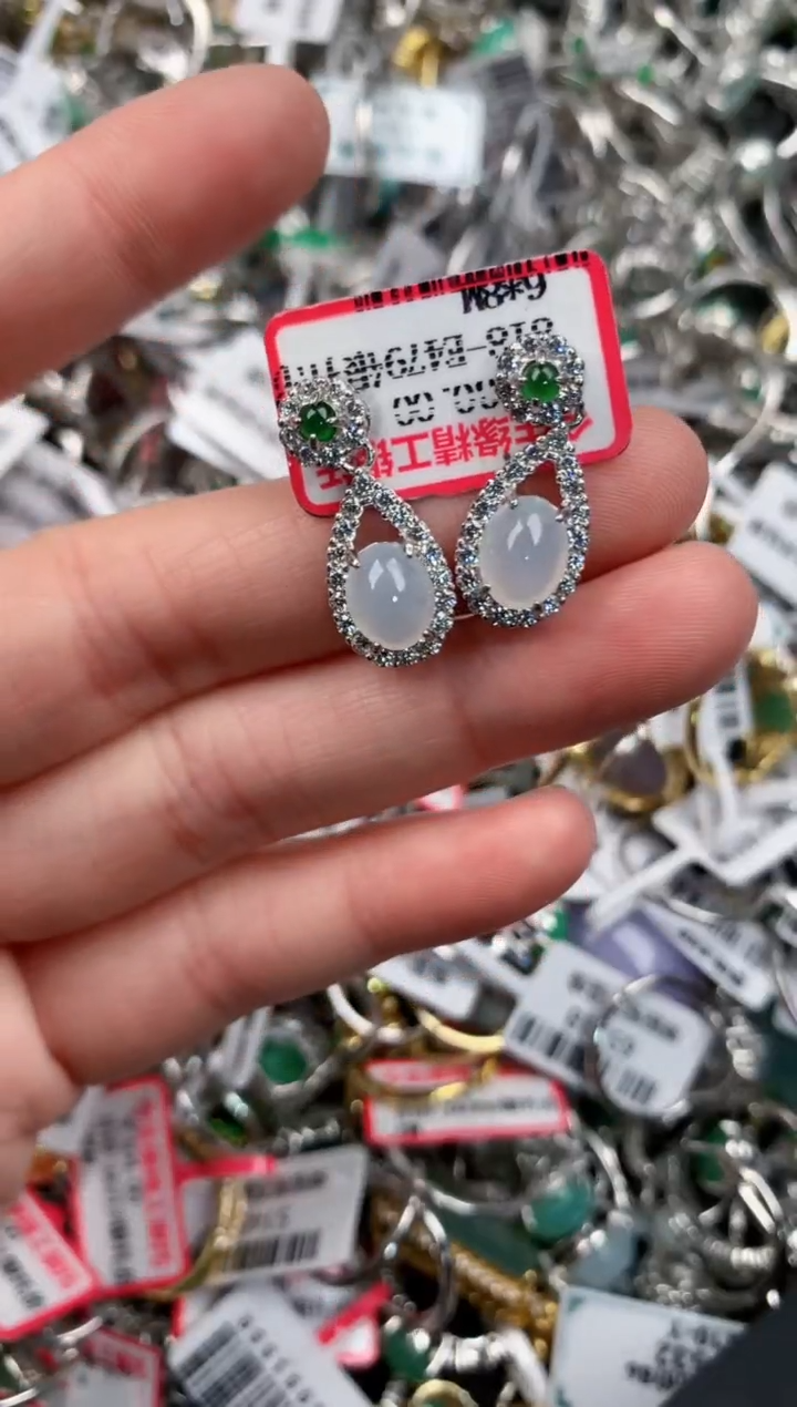 银S925镶嵌戒指翡翠10                     3