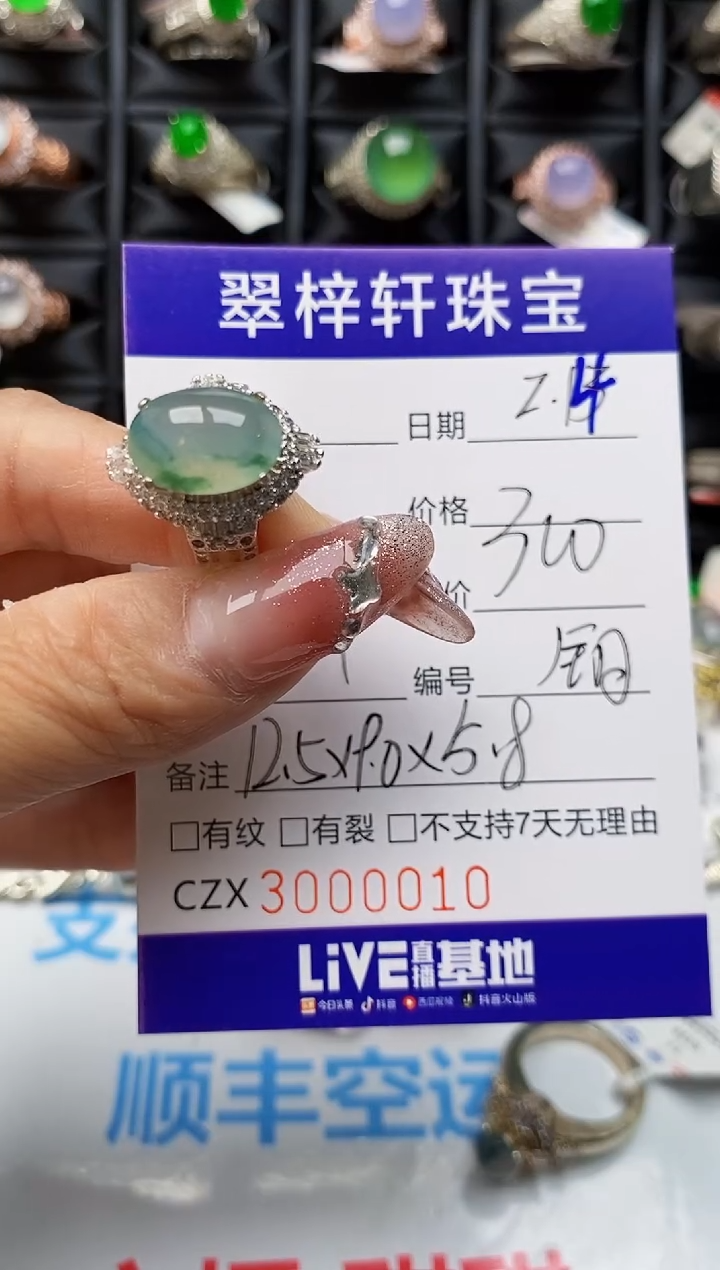 【闪购商品】翡翠戒指未镶嵌 未镶嵌0010