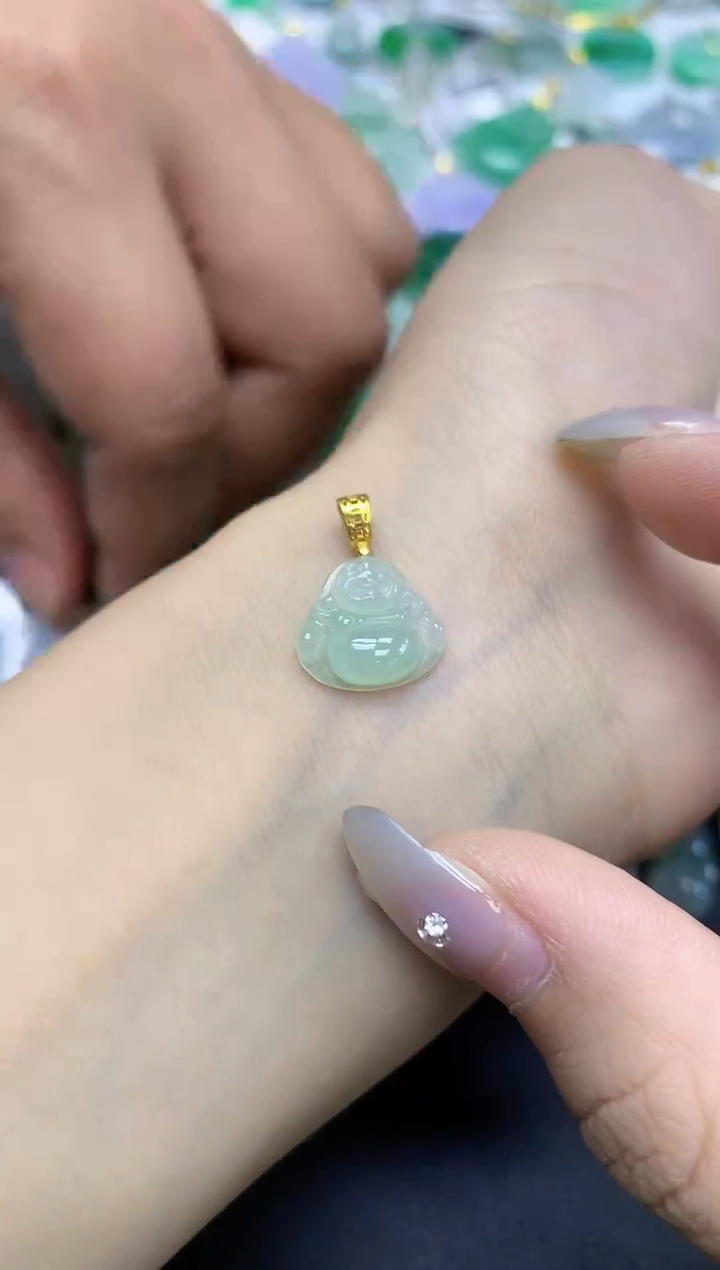 颈饰未镶嵌翡翠天然缅甸翡翠A货百元以上9元证书费自理