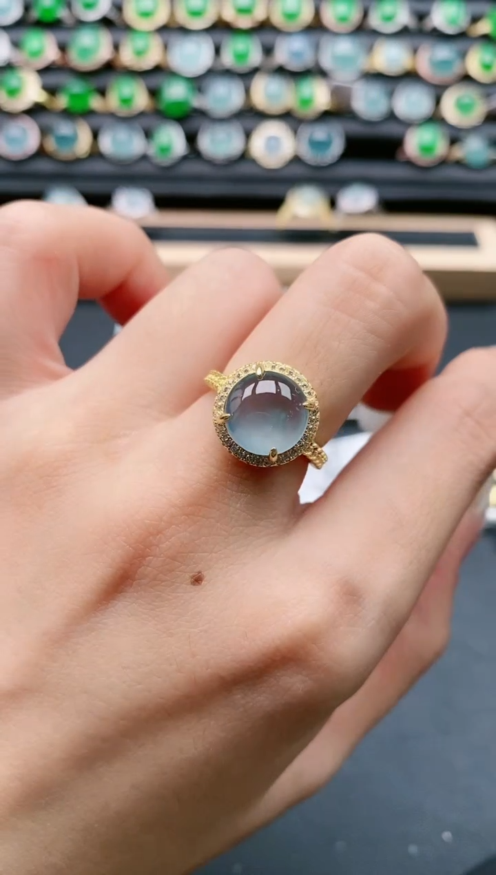 【闪购商品】翡翠戒指银S925镶嵌111111