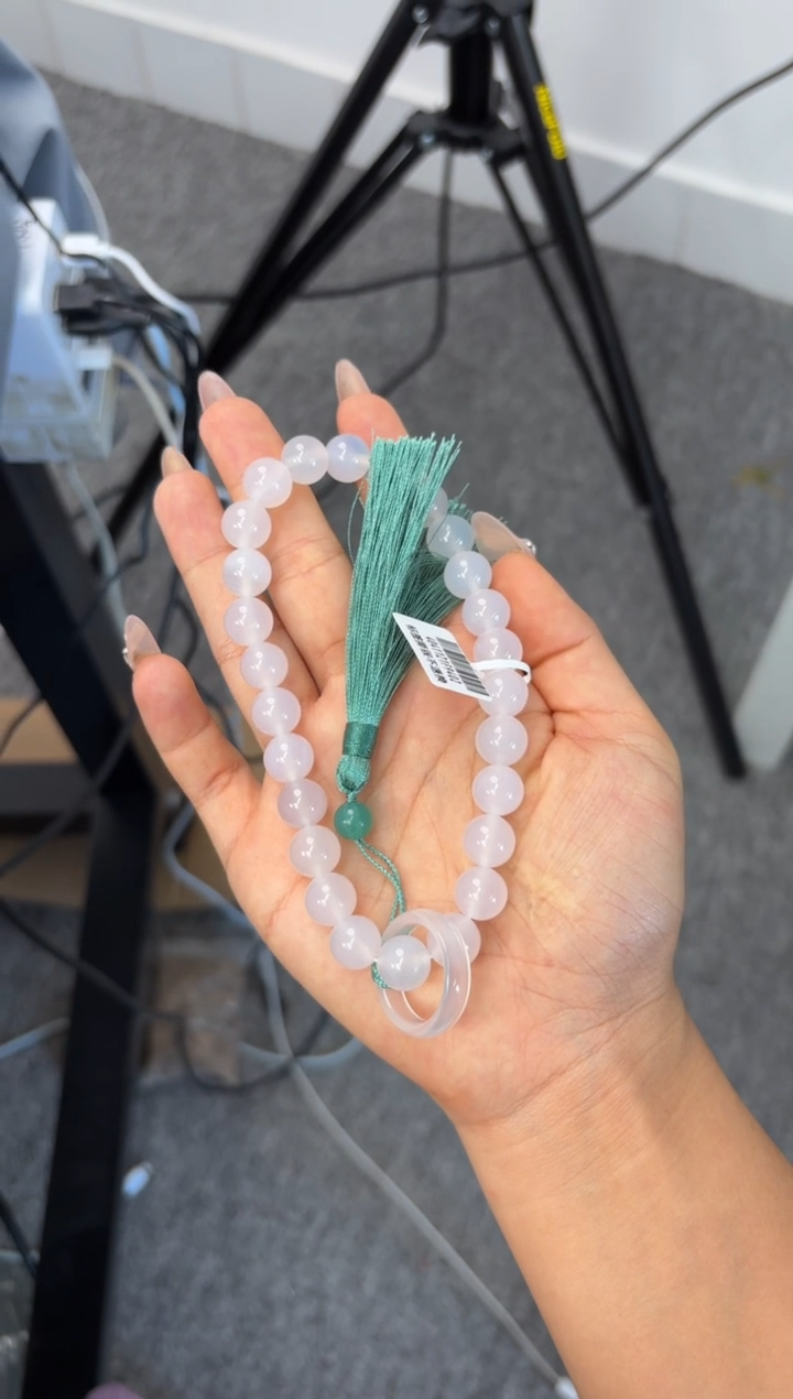 玛瑙/玉髓手串未镶嵌白冰9-10手持多样性发1