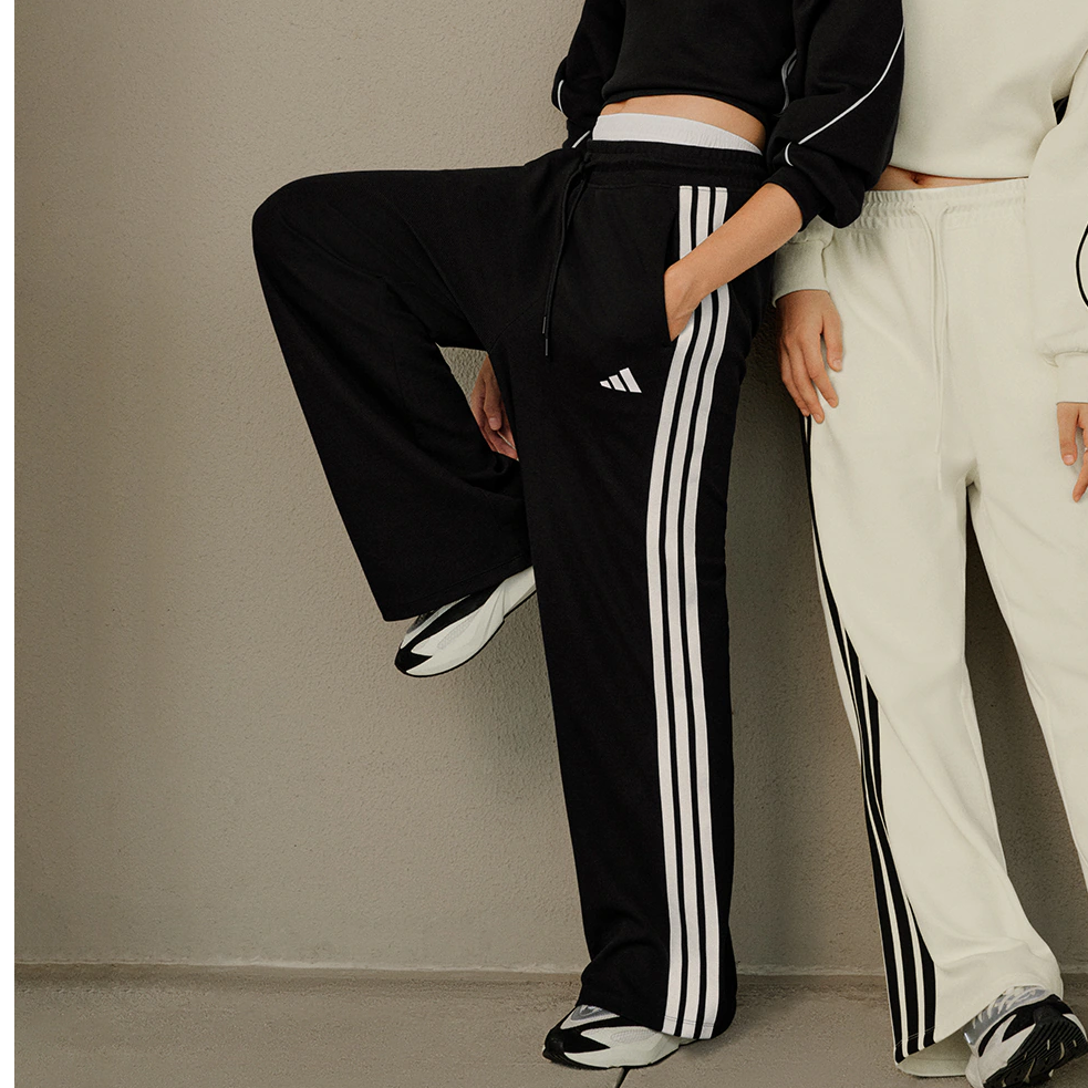 adidas/阿迪达斯针织垂坠挺阔宽松运动休闲裤KC0046