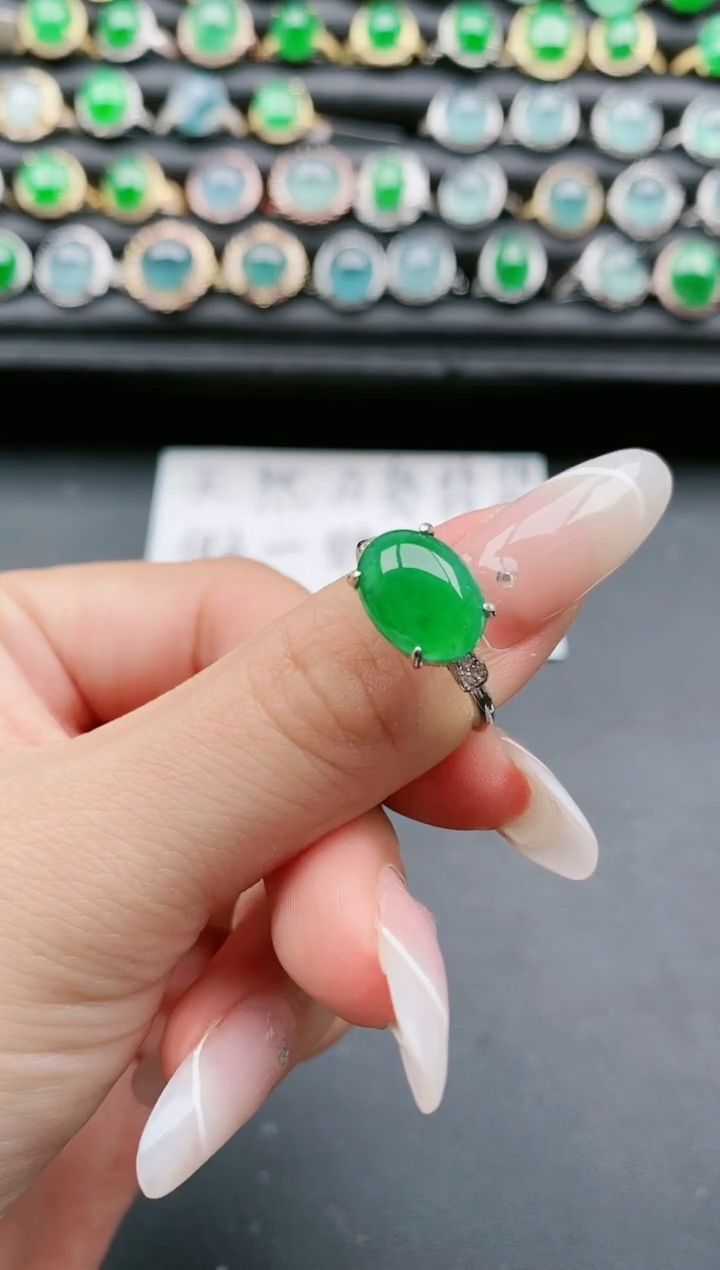 【闪购商品】翡翠戒指银S925镶嵌1111111111