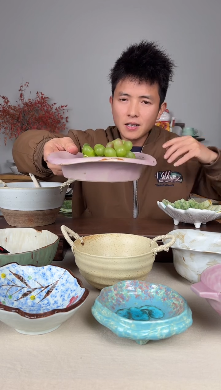 陶瓷01手作粗陶餐具1个装