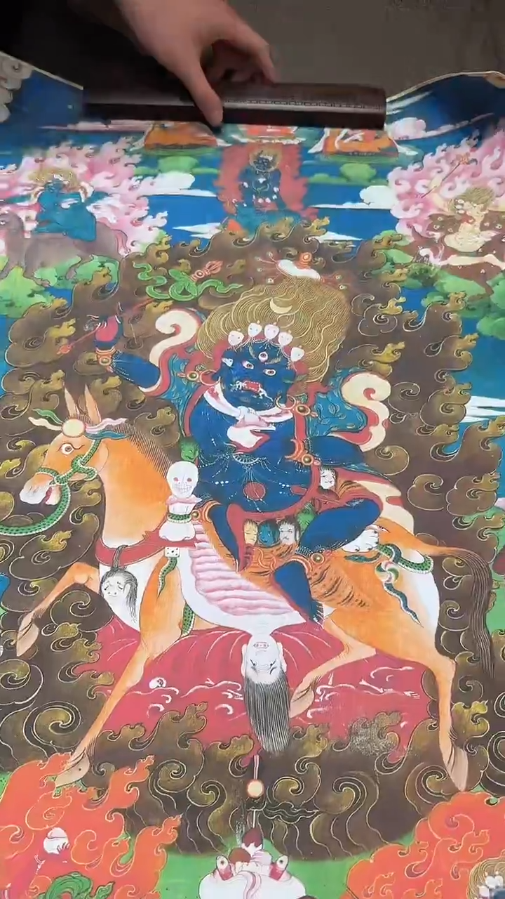 卷轴画【主播精品】高端卷轴画——唐卡AA266吉祥天母