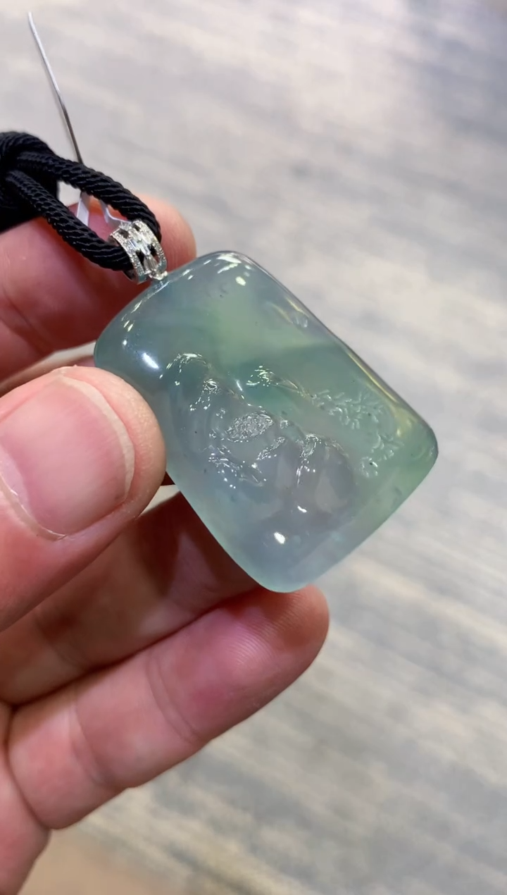 颈饰未镶嵌翡翠天然A货翡翠