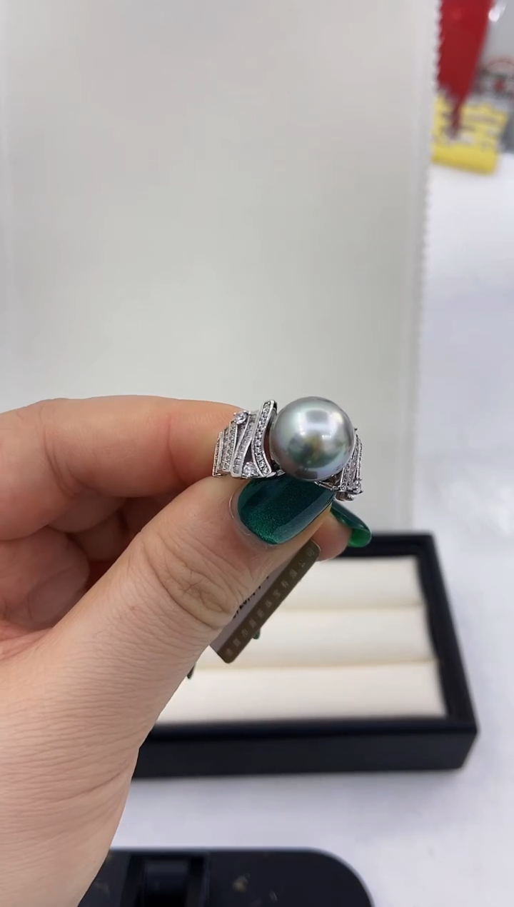 【闪购商品】海水珍珠戒指银S925镶嵌64