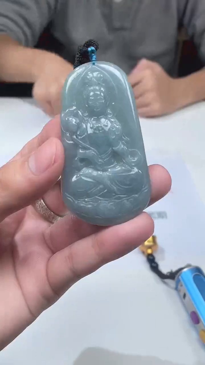 颈饰未镶嵌翡翠天然A货翡翠-多样性发其一-观音