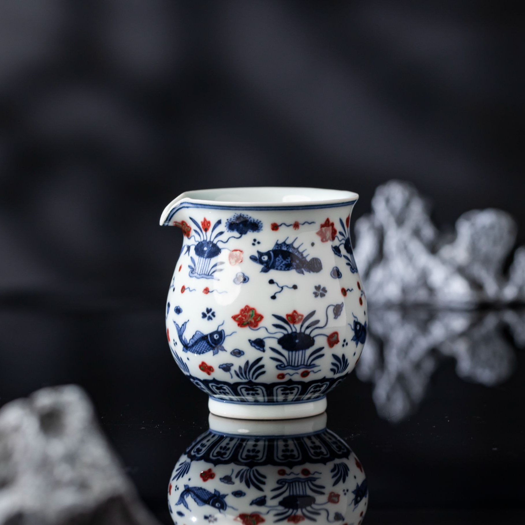 『瑶瑶严选』明和堂鱼澡公道杯精工手绘景德镇陶瓷家用品茗家用茶杯