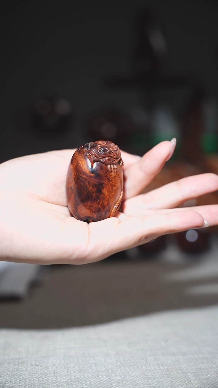 【闪购商品】黄花梨/降香黄檀把件龙蛋