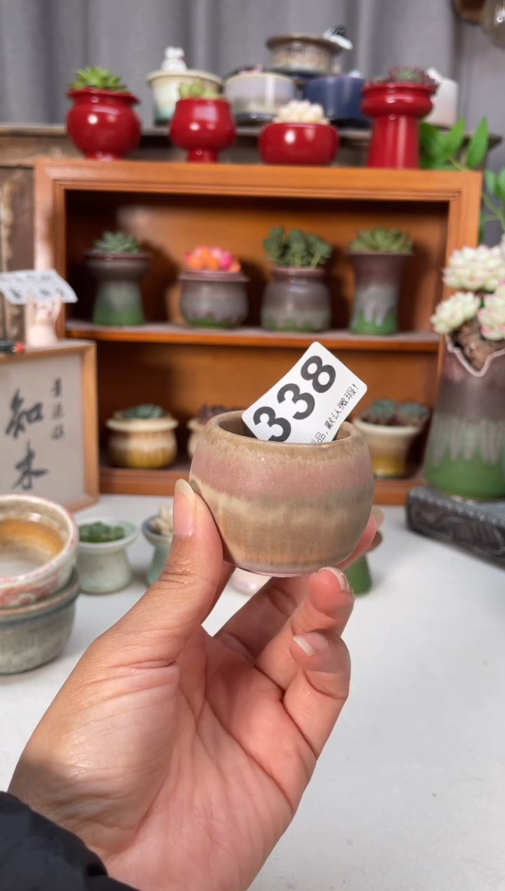 瓷片338知木小芳花盆