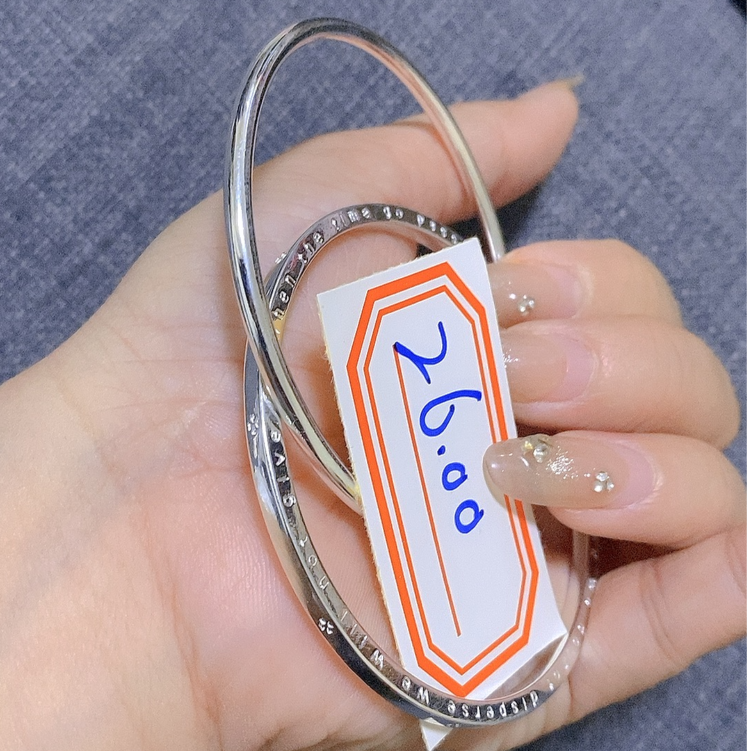 【双11特惠】足银999双环闭口手镯