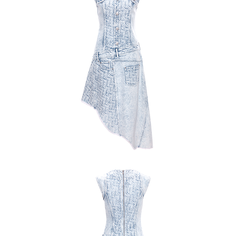 【chico专属】LauLau ChiChi 牛仔不规则连衣裙C3AX10117008