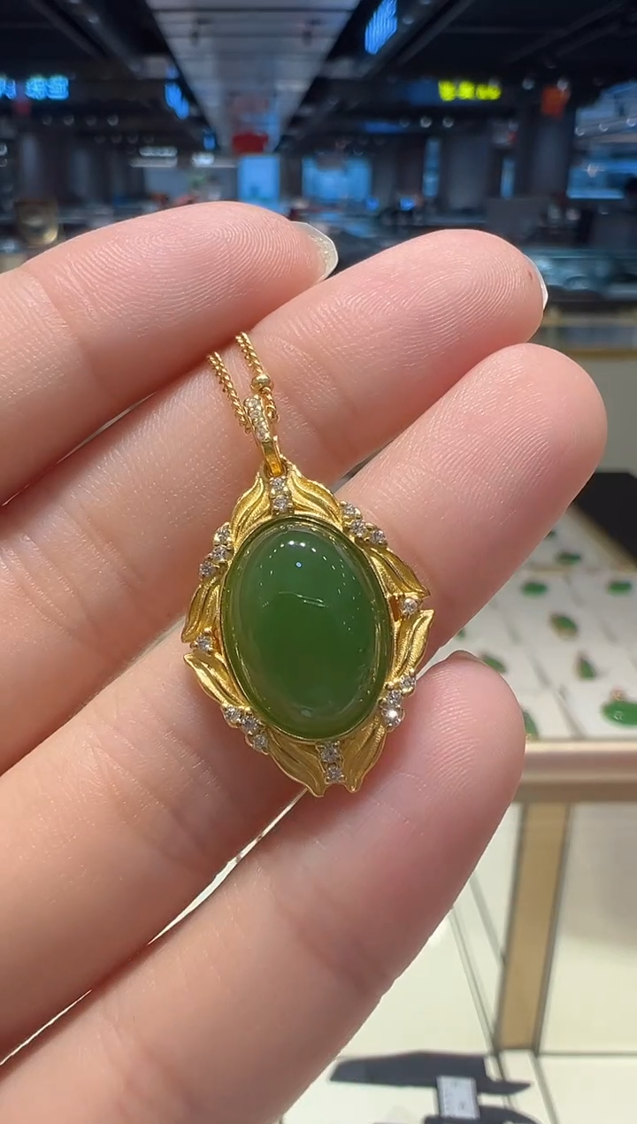 【闪购商品】和田玉颈饰银S925镶嵌11