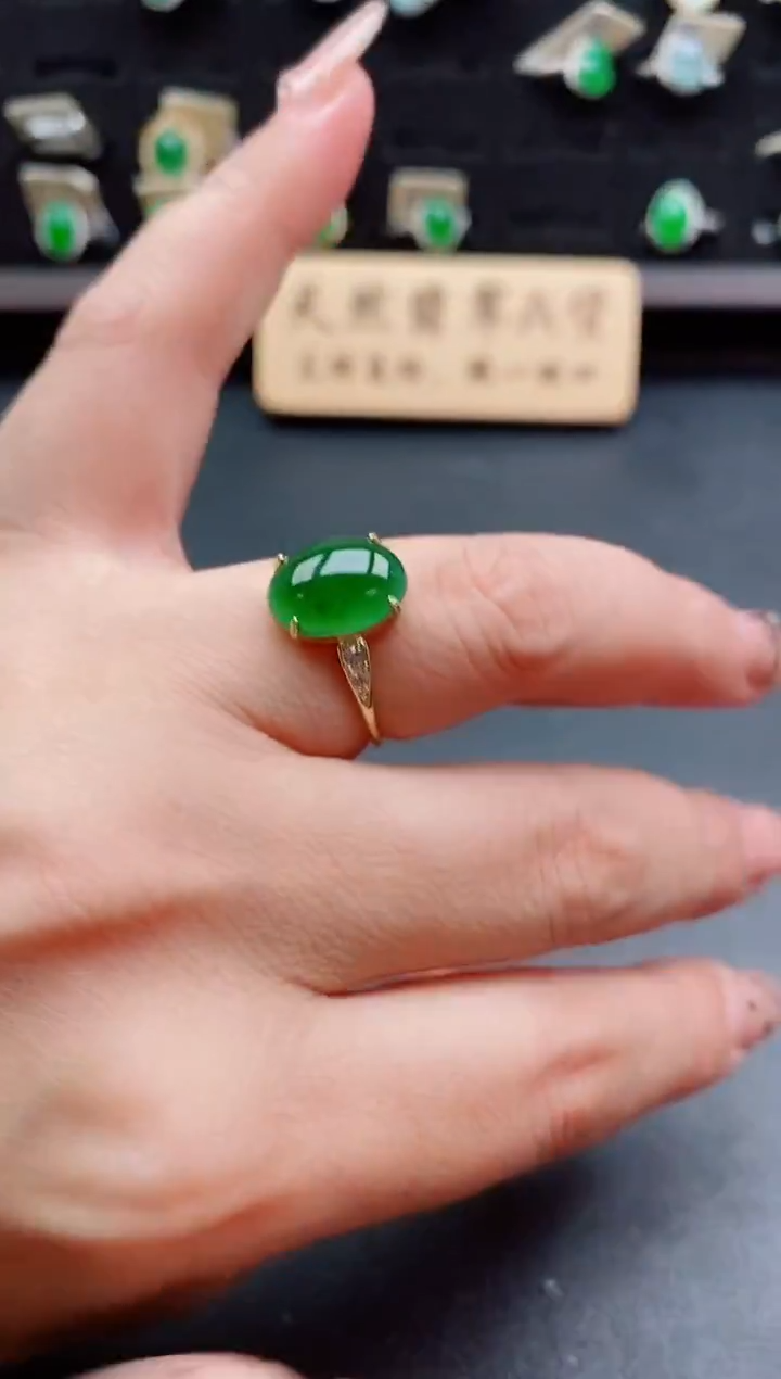 银S925镶嵌戒指翡翠2121