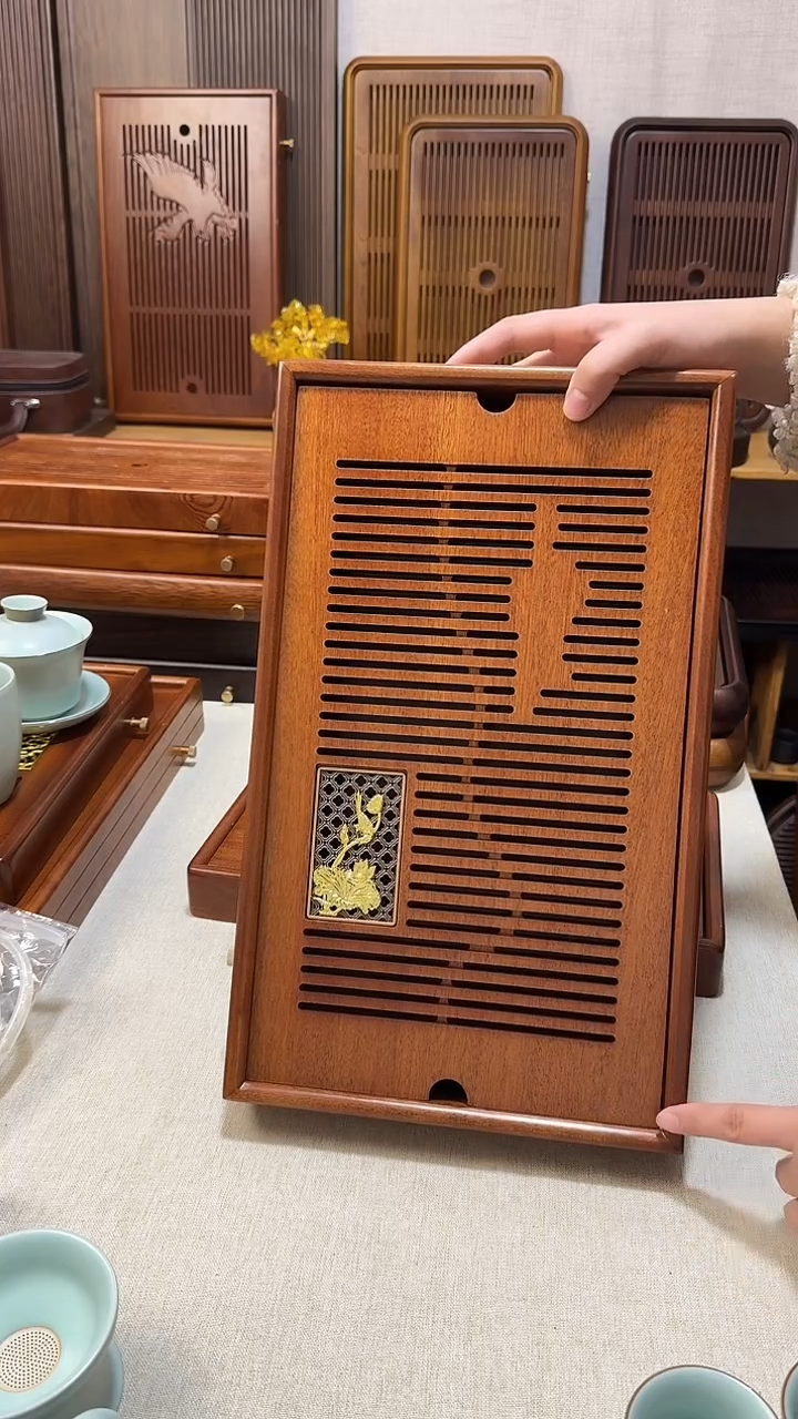 40*24花梨木喜鹊茶盘茶盘茶盘