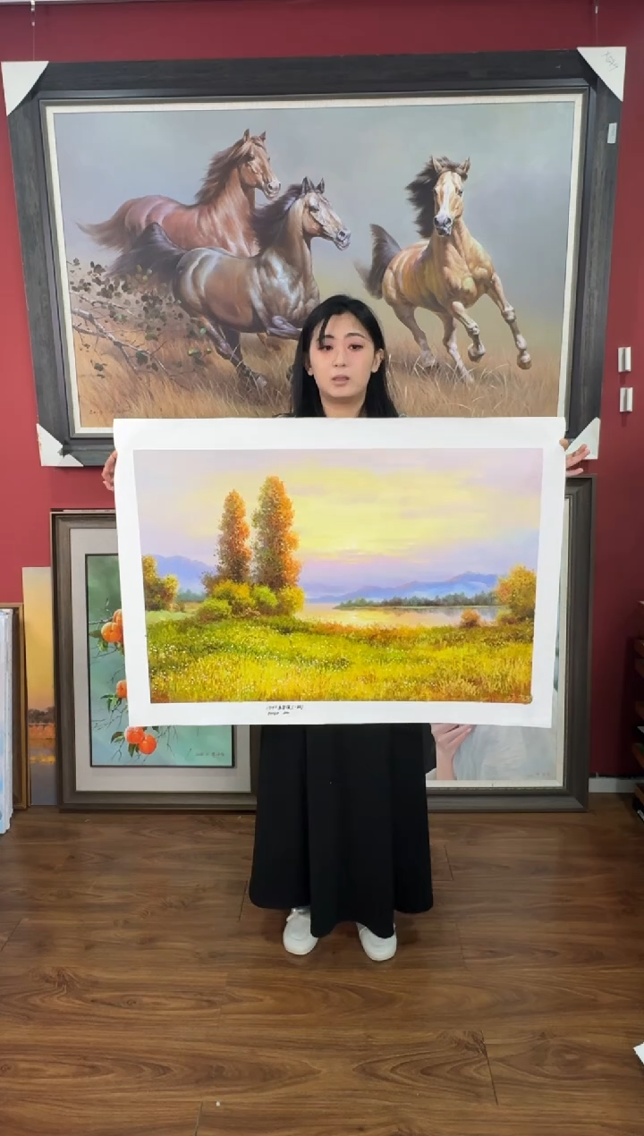 油画【58号】约90*60cm丨朝鲜原创纯手绘孤品油画丨顺丰包邮   