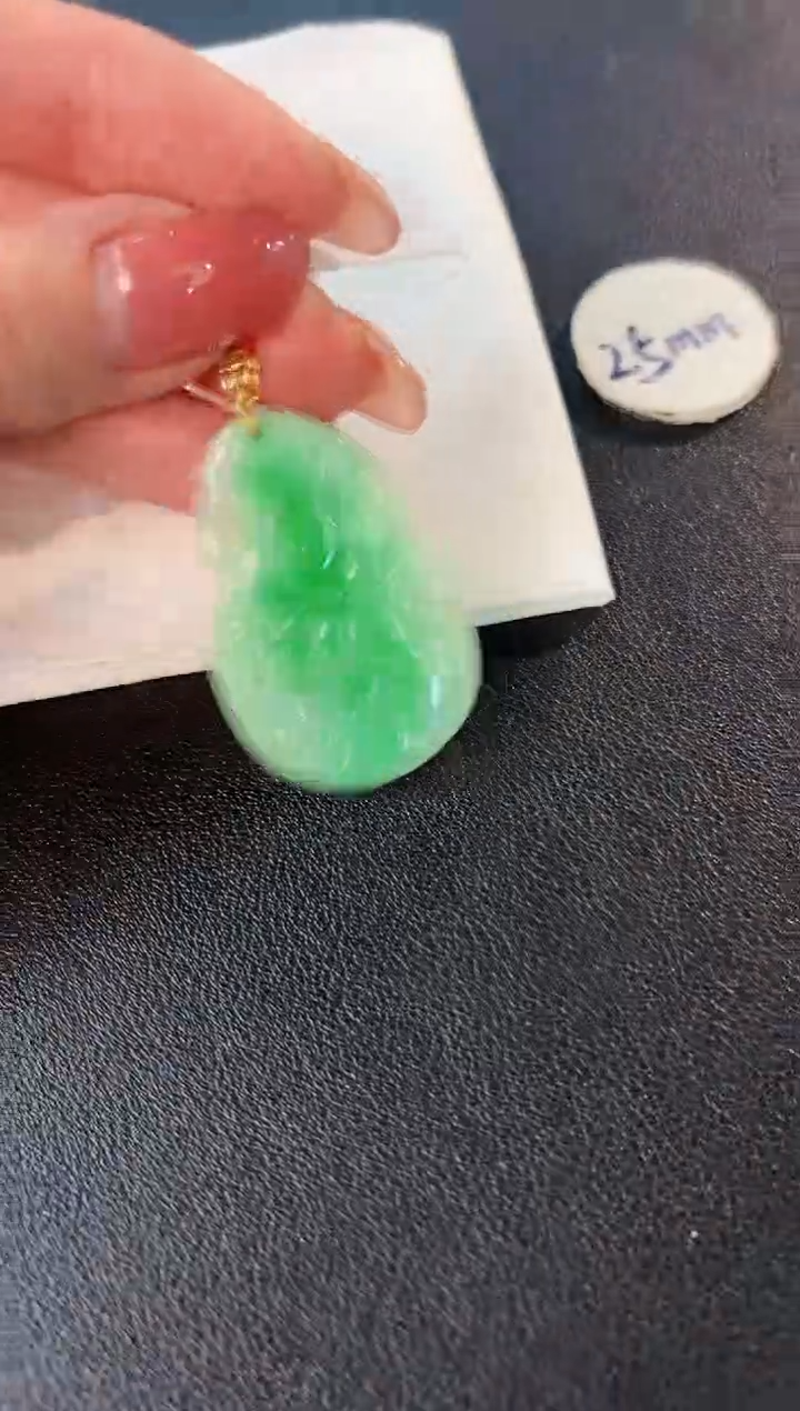 【闪购商品】翡翠颈饰18K金镶嵌缅料A货/支持复检/一件