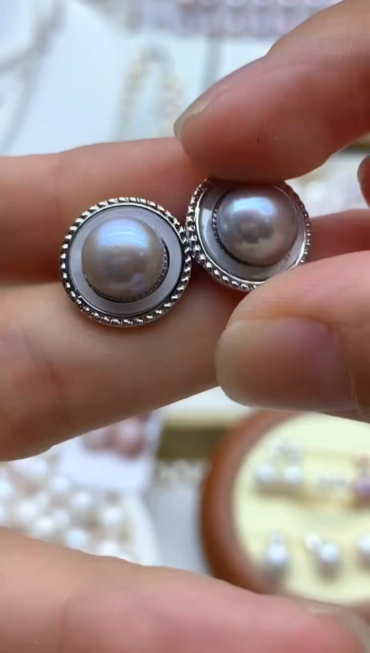 未镶嵌淡水珍珠耳饰多样性发其一