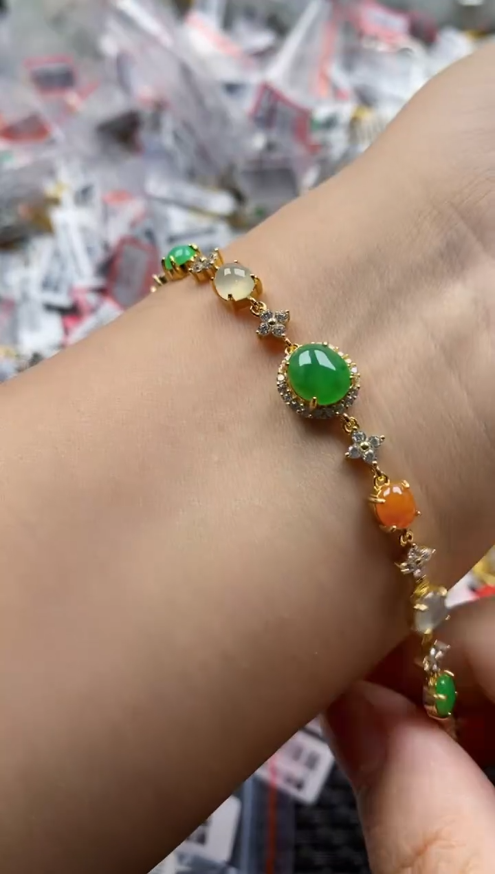 翡翠戒指银S925镶嵌9999---4