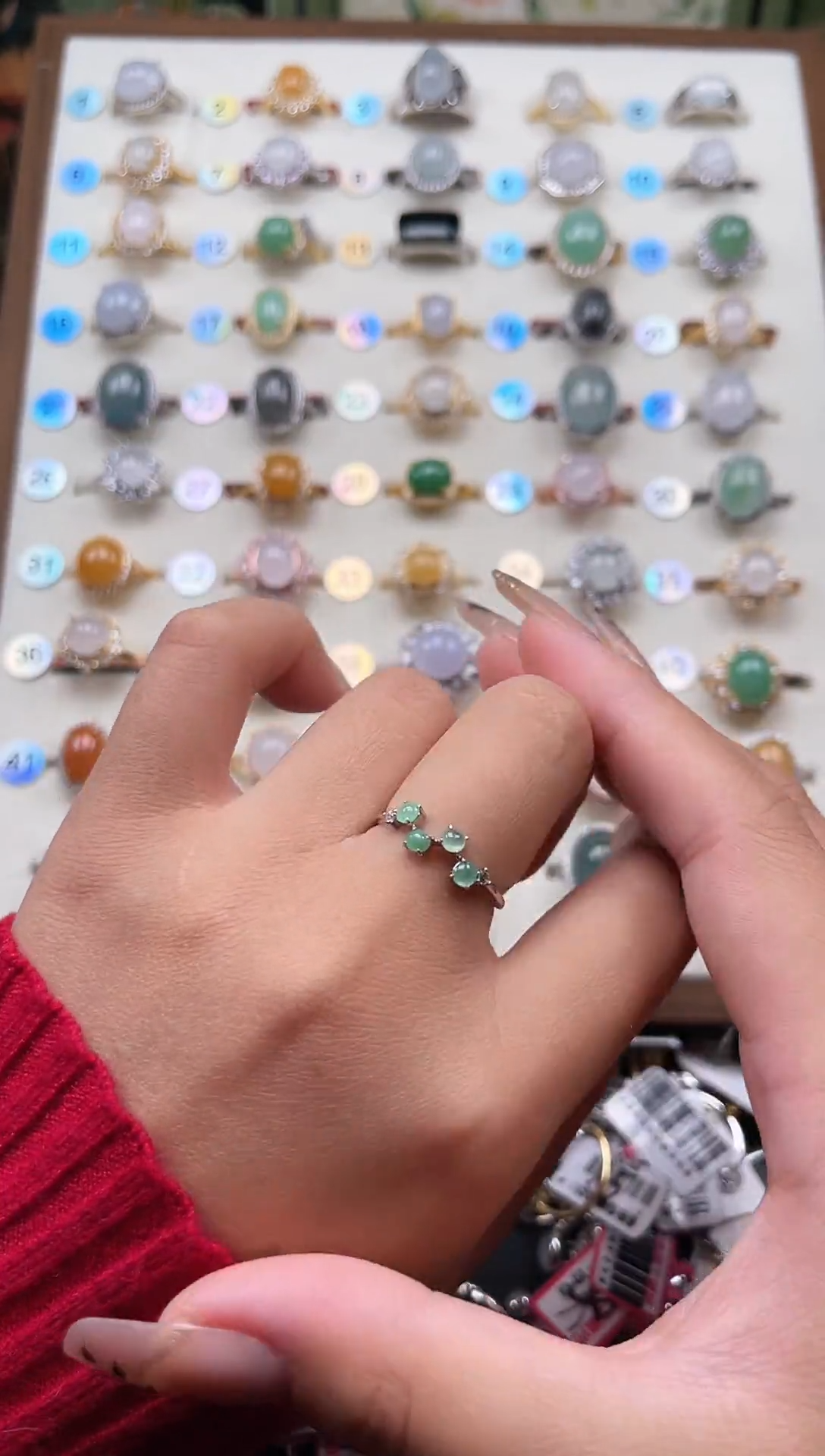 【闪购商品】翡翠戒指银S925镶嵌天然A货翡翠戒指