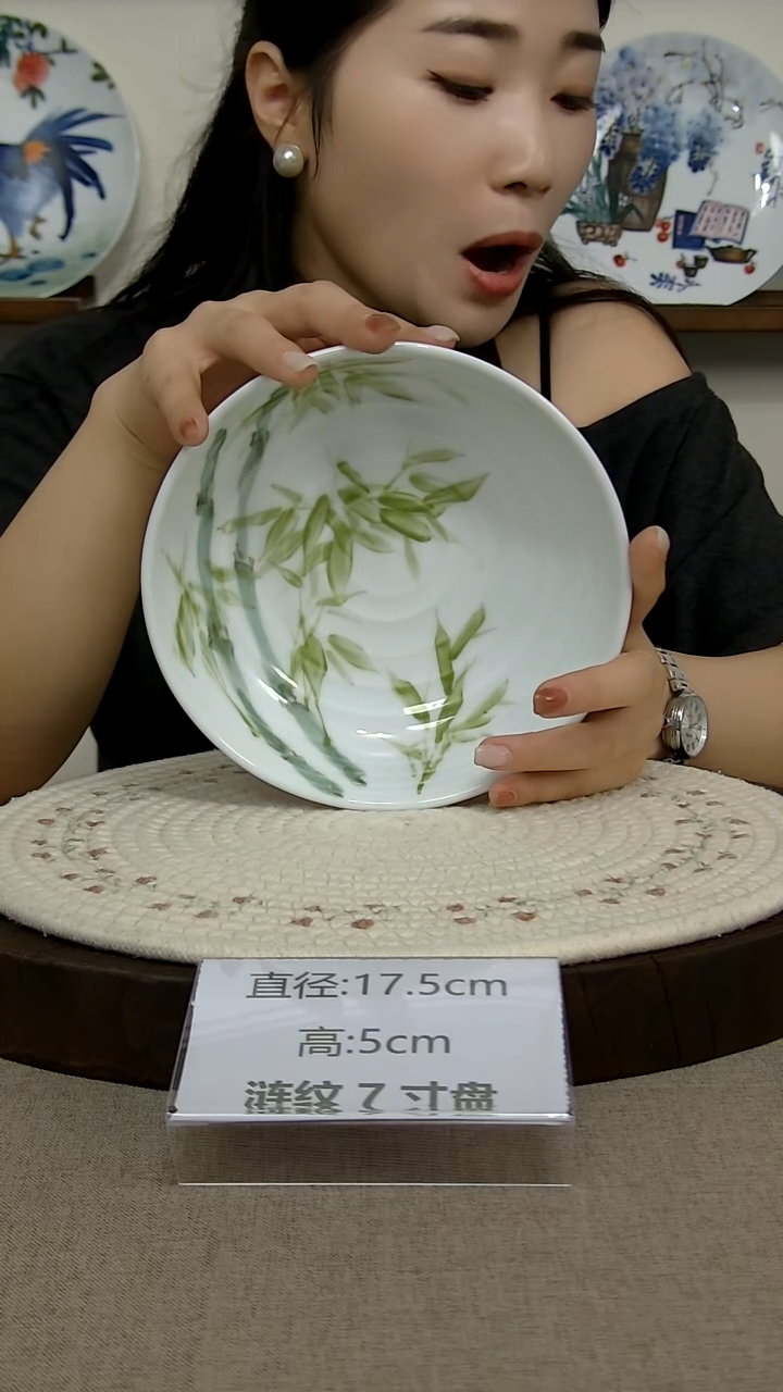 摆件景德镇手绘釉下彩陶瓷餐具