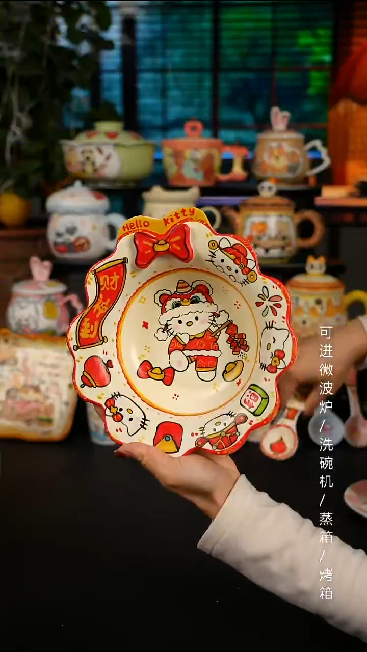 陶瓷便携款景德镇高温釉下彩纯手绘创意瓷