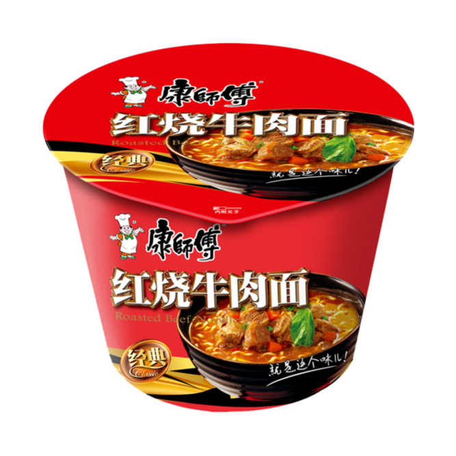 康师傅经典红烧牛肉桶面 