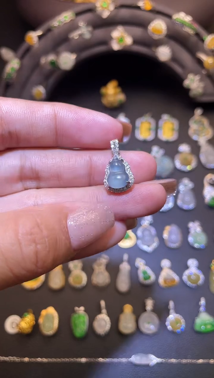 吊坠(不含链)银S925镶嵌翡翠1