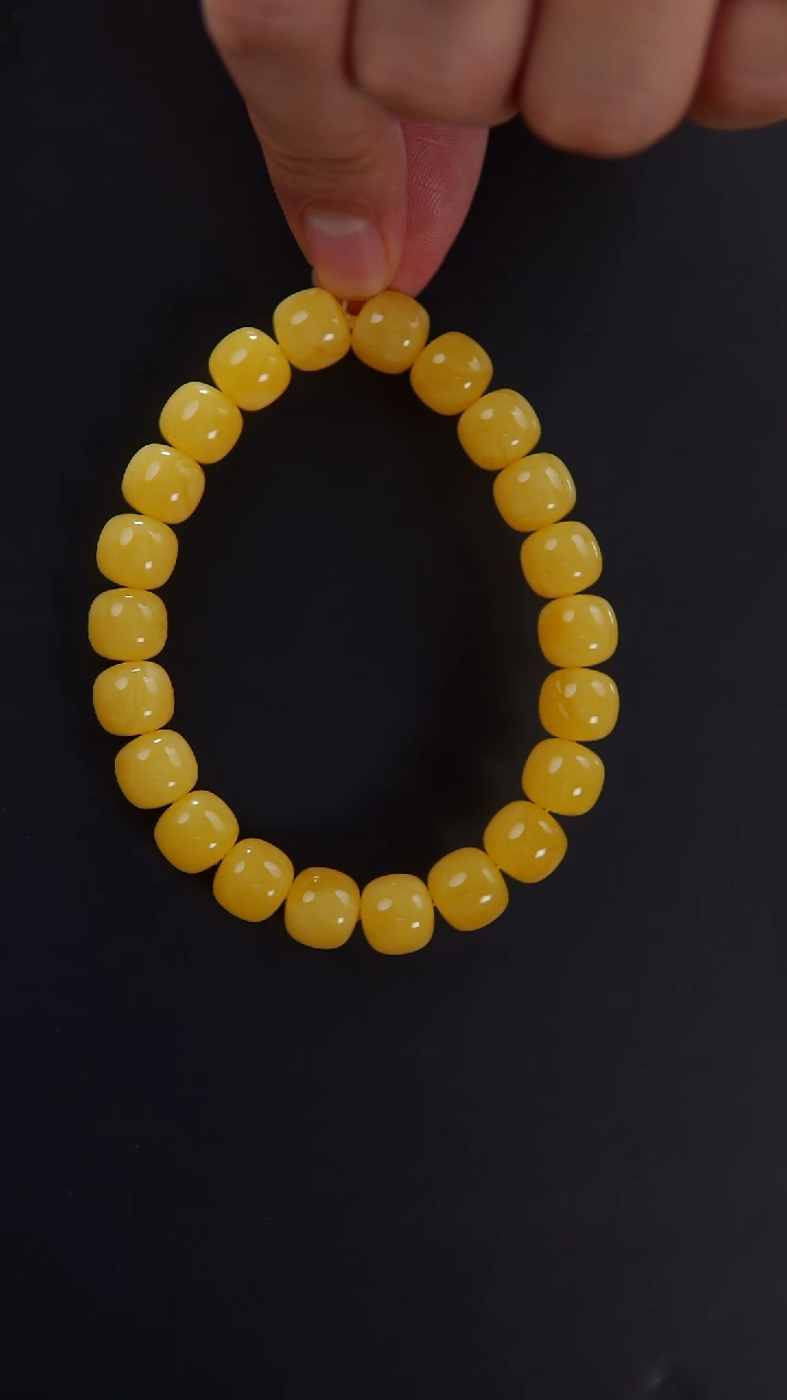 【闪购商品】蜜蜡手串未镶嵌焦皮精工老型手串17.1