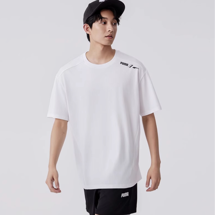 PUMA/彪马男女同款印花短袖T恤运动休闲简约舒适夏 683436-01-02