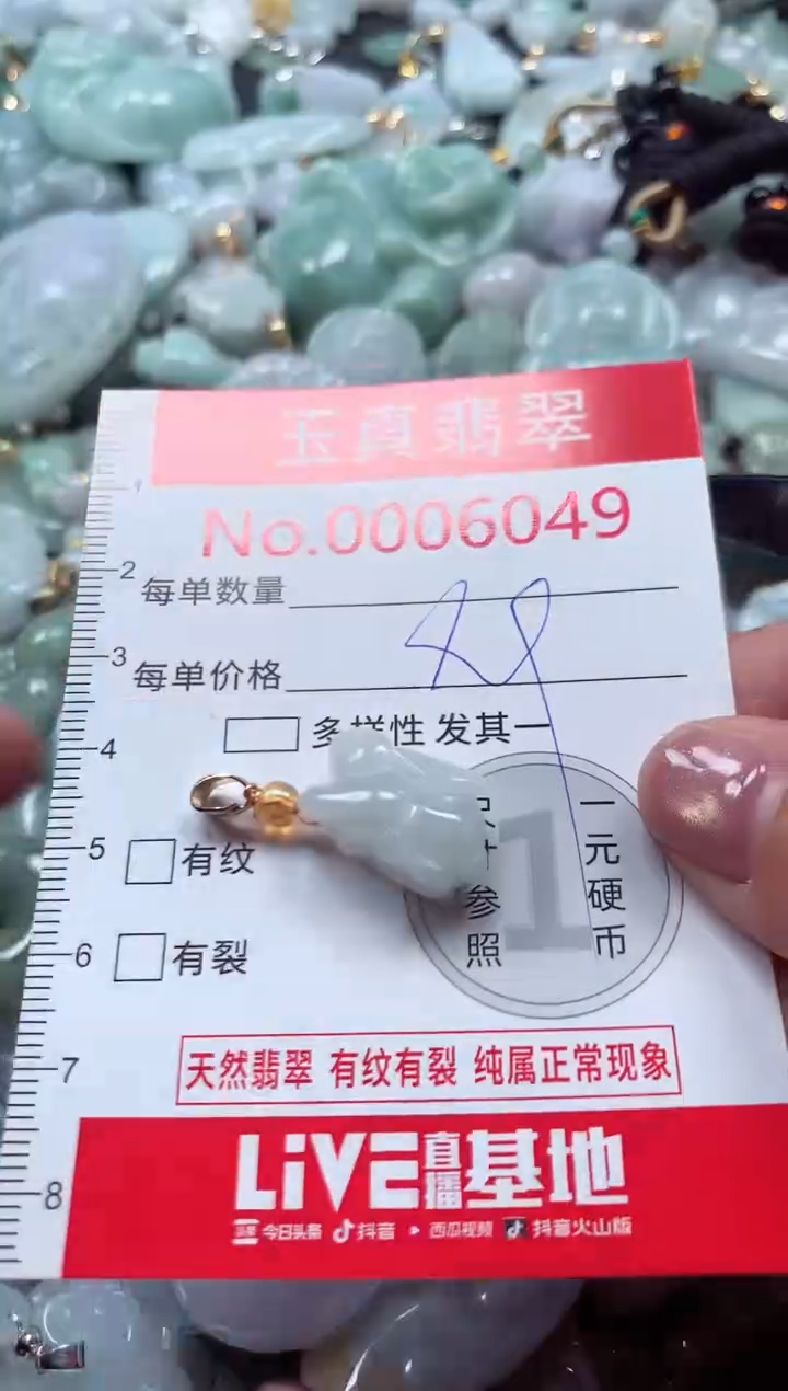 吊坠(不含链)未镶嵌翡翠6049