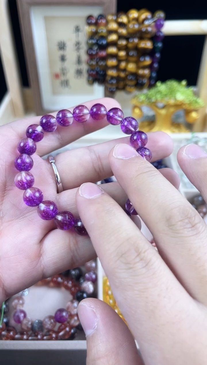 【闪购商品】水晶手链未镶嵌紫超七