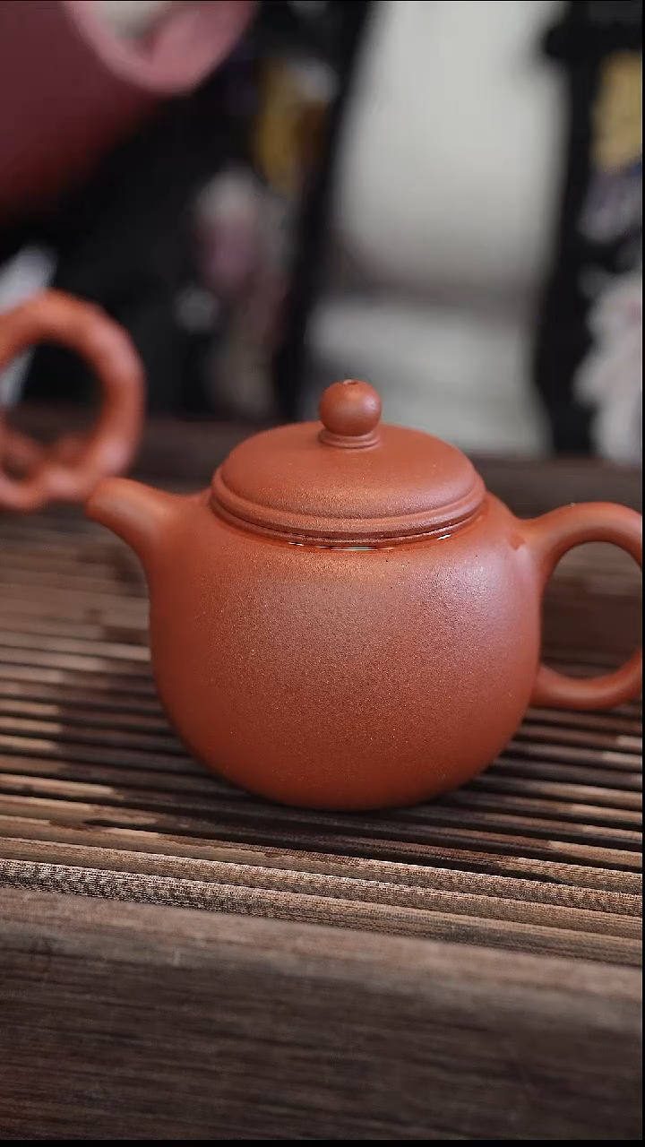 茶壶紫砂老**～匏尊 北红赤铁  