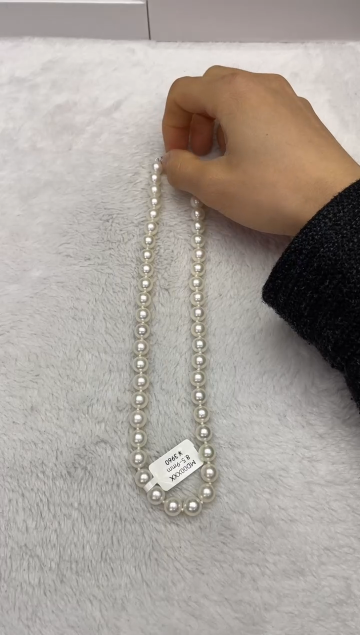 【闪购商品】海水珍珠项链银S925镶嵌AK8.5-9mm（多样性发一）