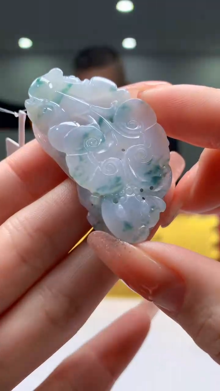 【闪购商品】定制翡翠未镶嵌1057ry-毛货挂件23