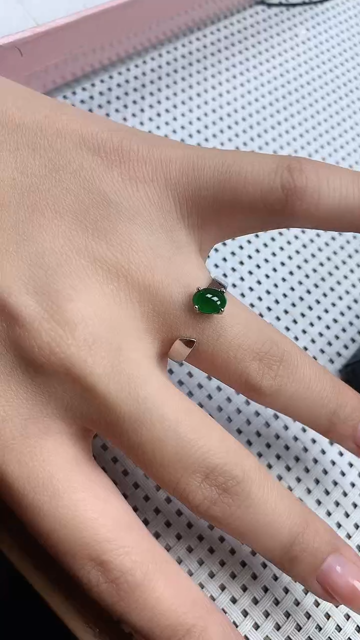 【闪购商品】翡翠戒指银S925镶嵌戒指