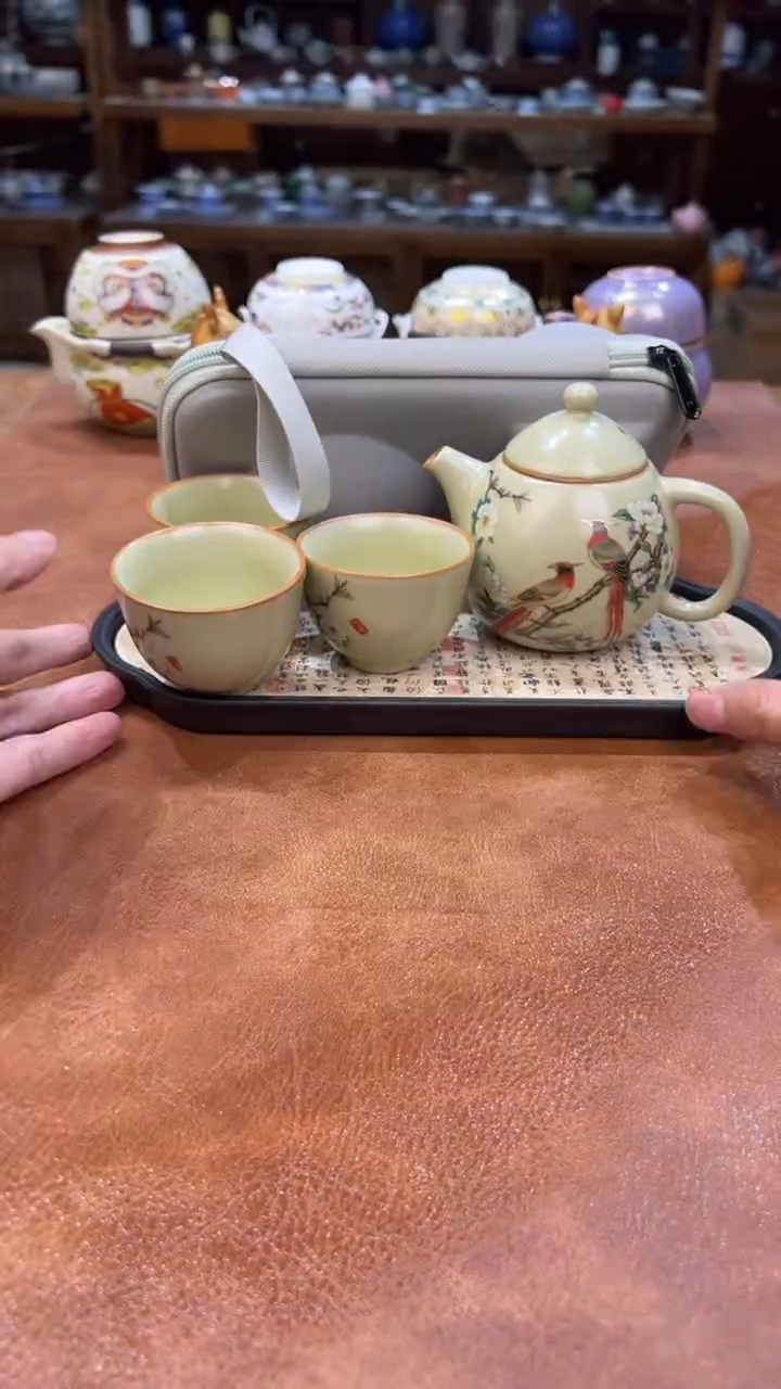 真的很便宜会开片的旅行茶具