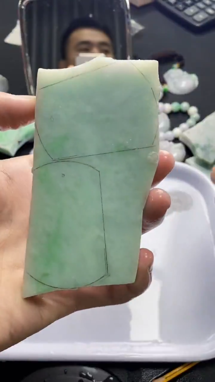 裸石翡翠天然缅甸A货【海】009