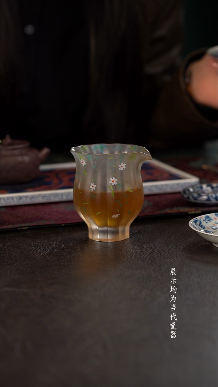 陶瓷杯周边琉璃心缘甄加彩公道 柳叶吊篮