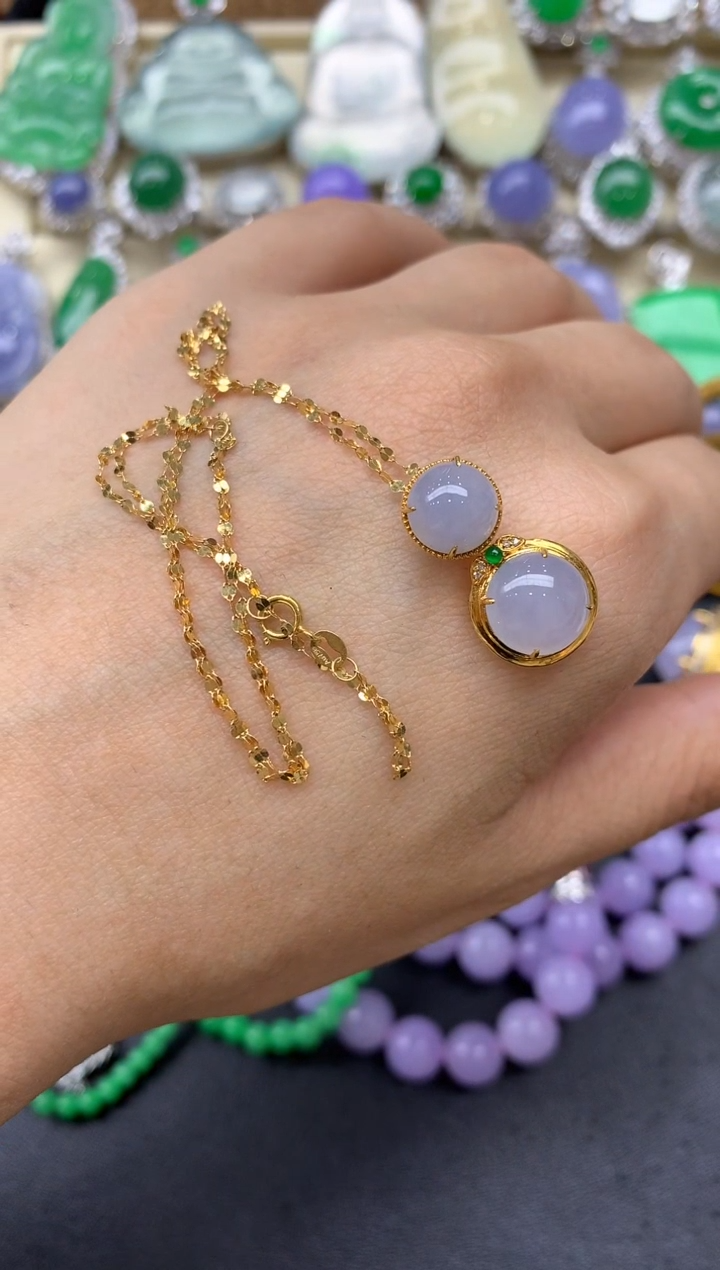 【闪购商品】翡翠颈饰18K金镶嵌356-中国好珍宝