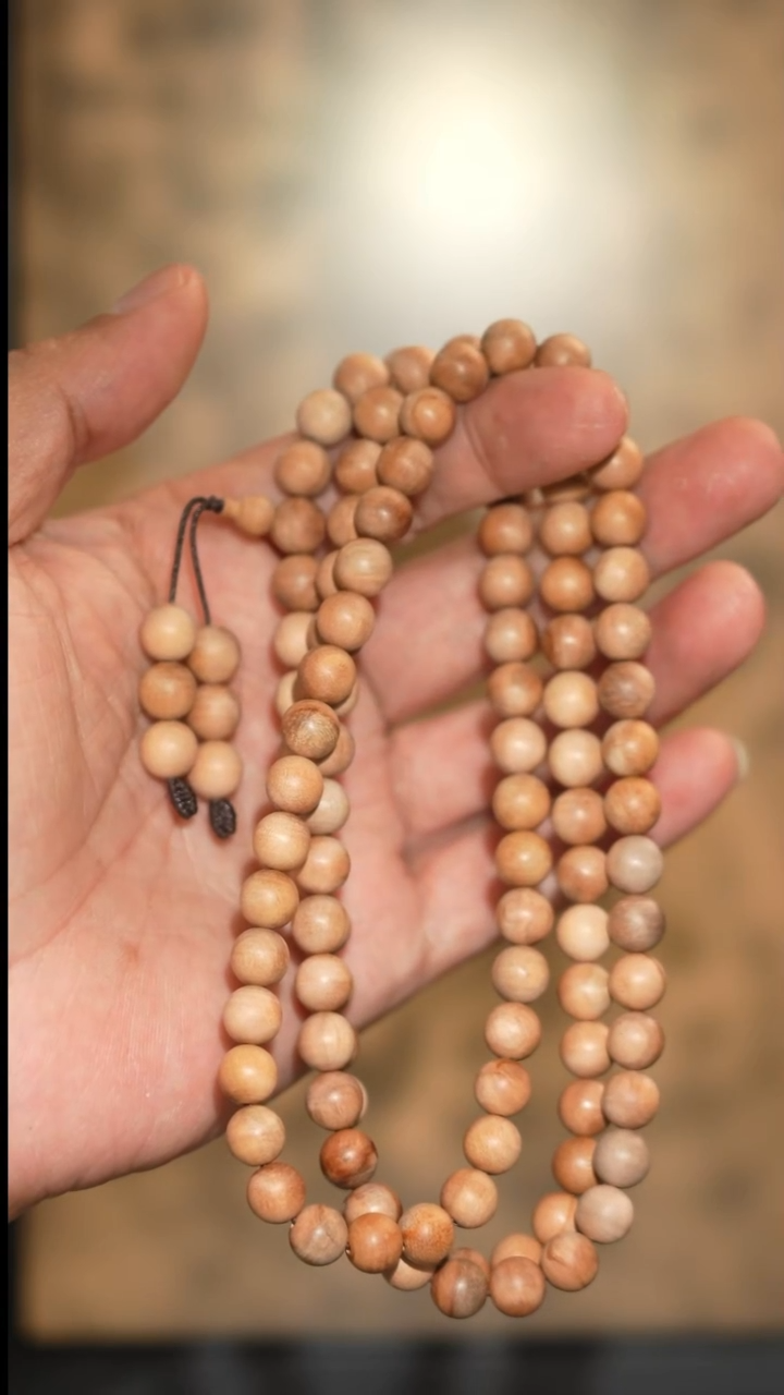 檀香木手串/手链海南檀香8mm圆珠长串