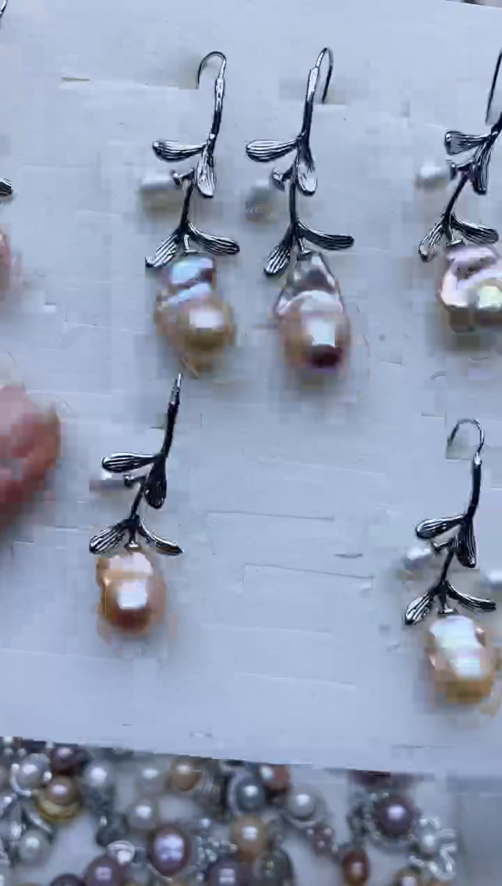 未镶嵌耳饰淡水珍珠耳环多样性发其一