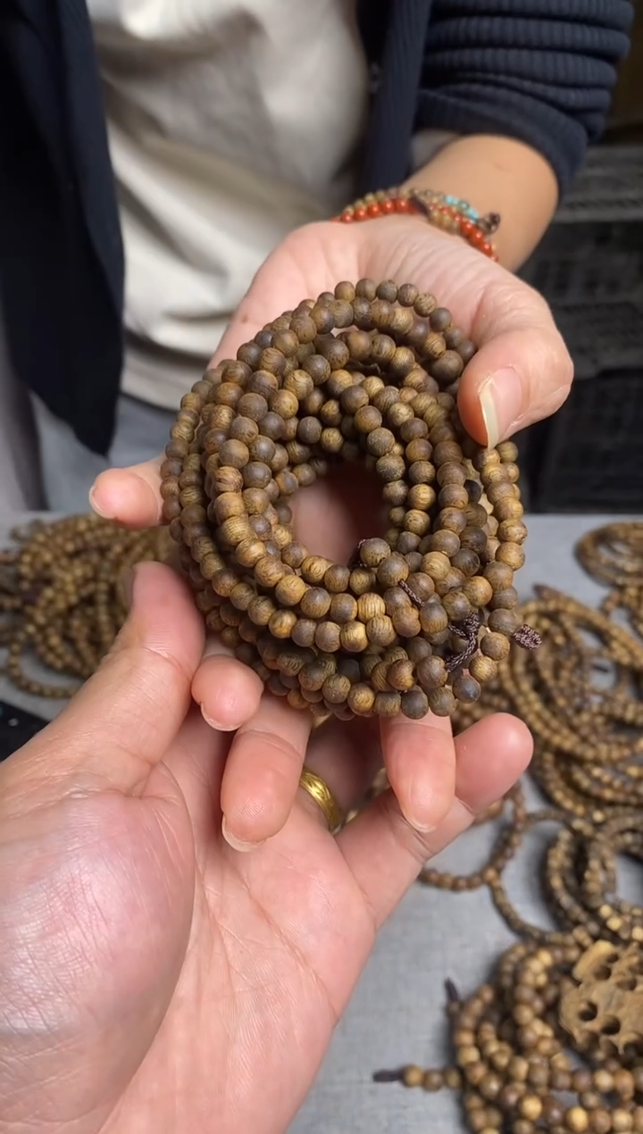 沉香手串千里香05圆珠多圈手串多样性发一