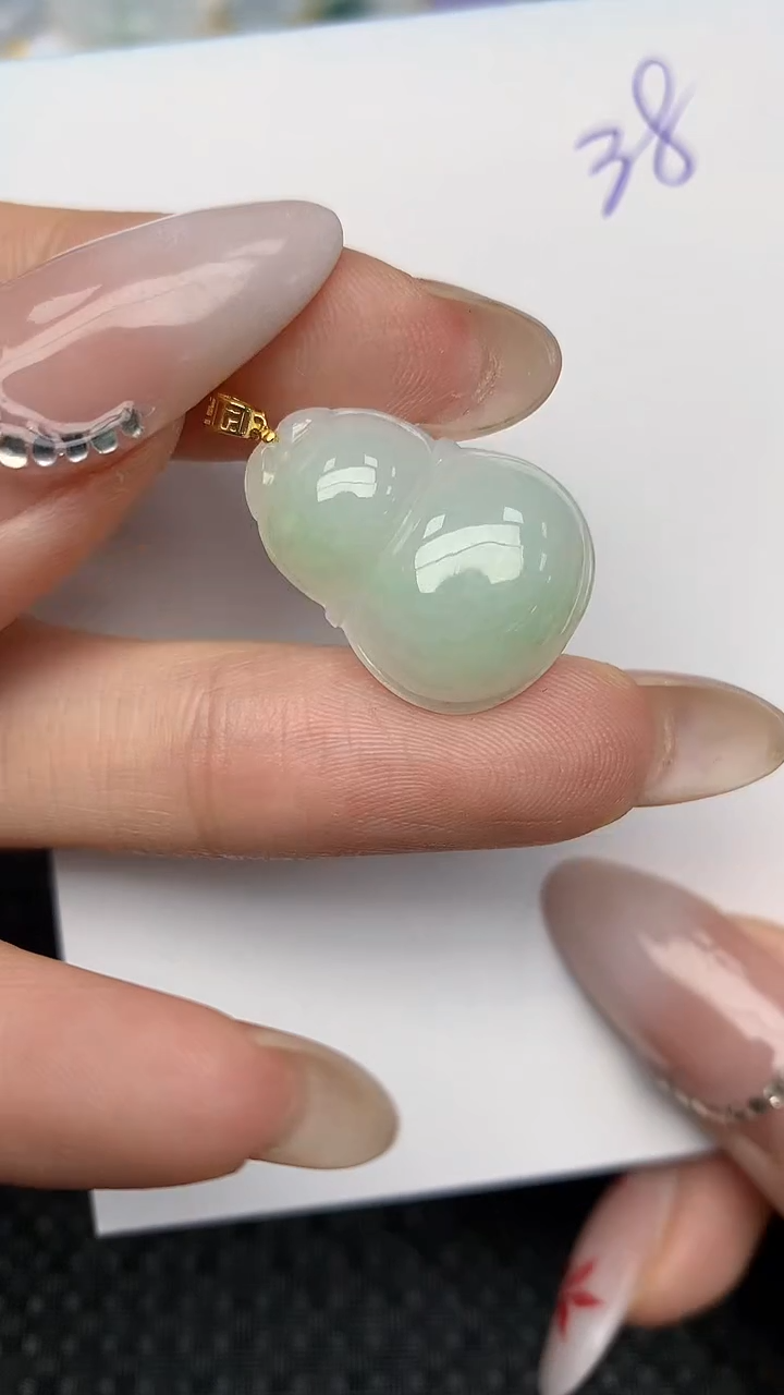 【闪购商品】翡翠颈饰18K金镶嵌天然翡翠A货